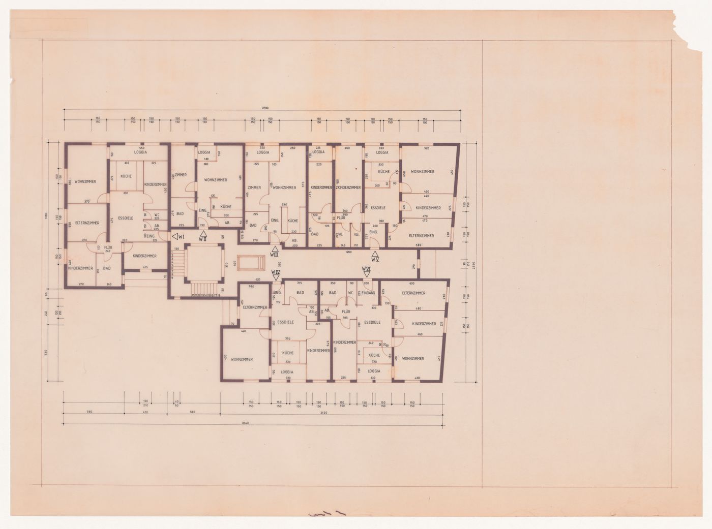 Plan for Casa d'abitazione nella Rauchstrasse, Berlin, Germany