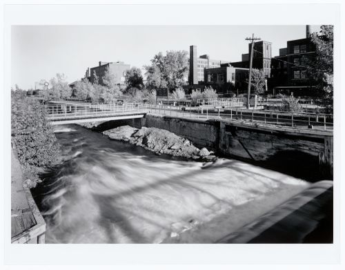 View of Saint-Gabriel Locks looking southeast with the Belding Corticelli Spinning Mill on the right, Montréal, Québec
