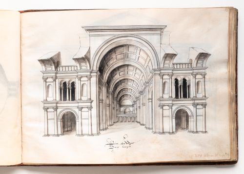 Interior perspective for a temple