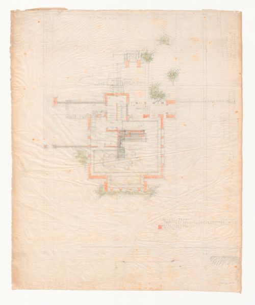 First floor plan for Emil Bach House, Chicago, Illinois