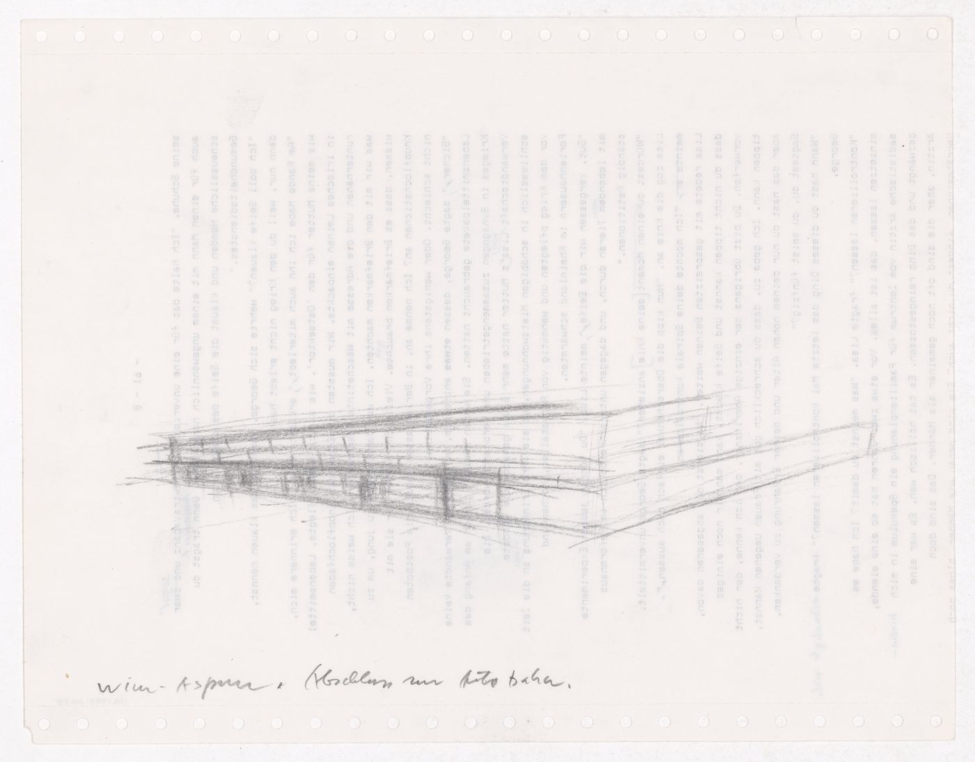 Housing Pilotengasse, Vienna-Aspern: Conceptual sketches, including siteplans, plans, elevations, and perspectives
