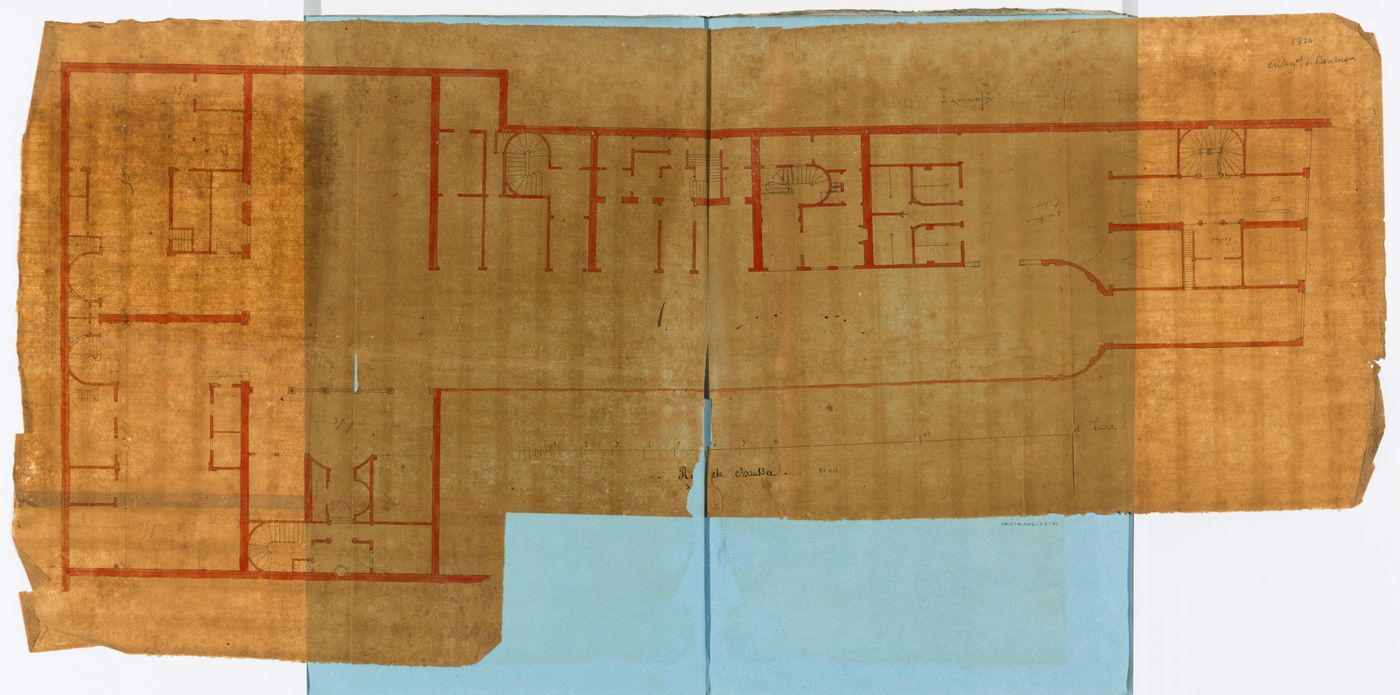 Project for an apartment house for M. Boulnois: Ground floor plan