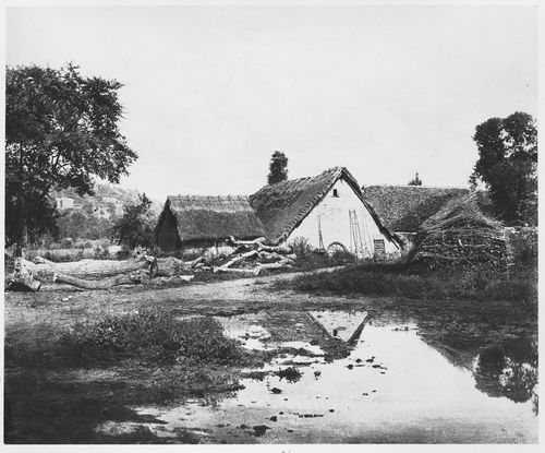 Cottage with thatched roof, France ?