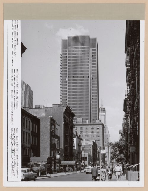 Seagram building under construction, 375 Park avenue, New York, N.Y., west view