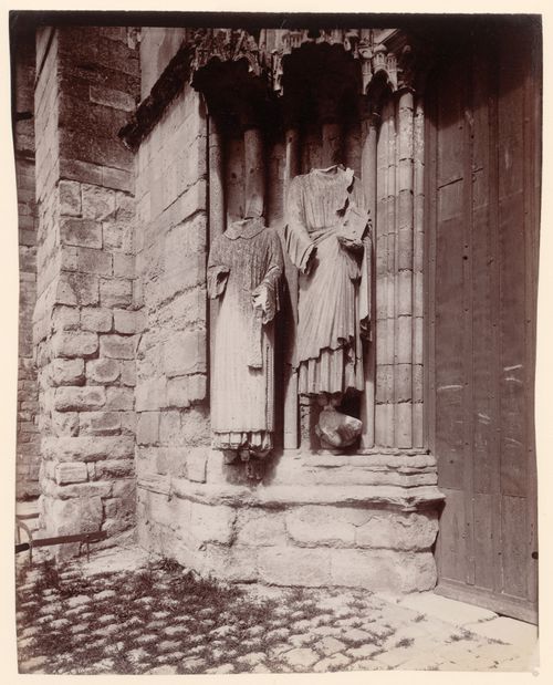 Detail of jamb figures of church, Longpont, France