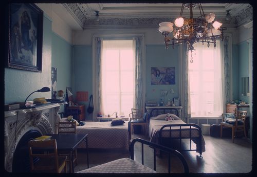 Interior view of a bedroom [?] (now a reception room), Shaughnessy House, Montréal, Québec