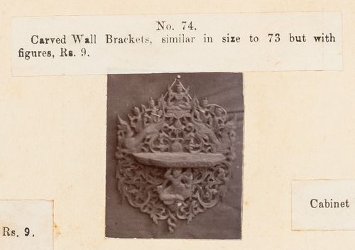 View of a bracket, F. Beato Limited, C Road, Mandalay, Burma (now Myanmar)