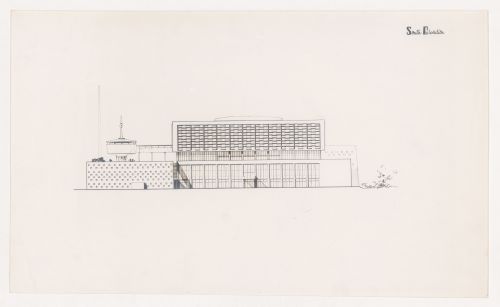 South elevation for Government House, Addis Ababa, Ethiopia