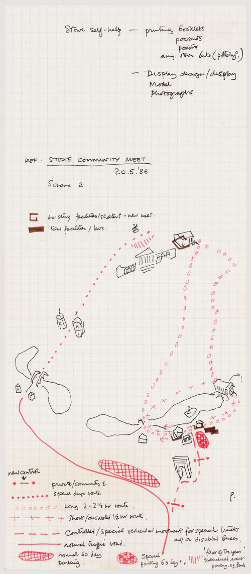 Stark: plan showing proposed modifications to Stowe Gardens