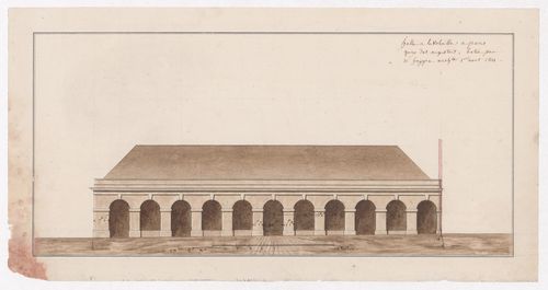 Elevation for Halle à la Volaille à Paris, Quay des Augustus
