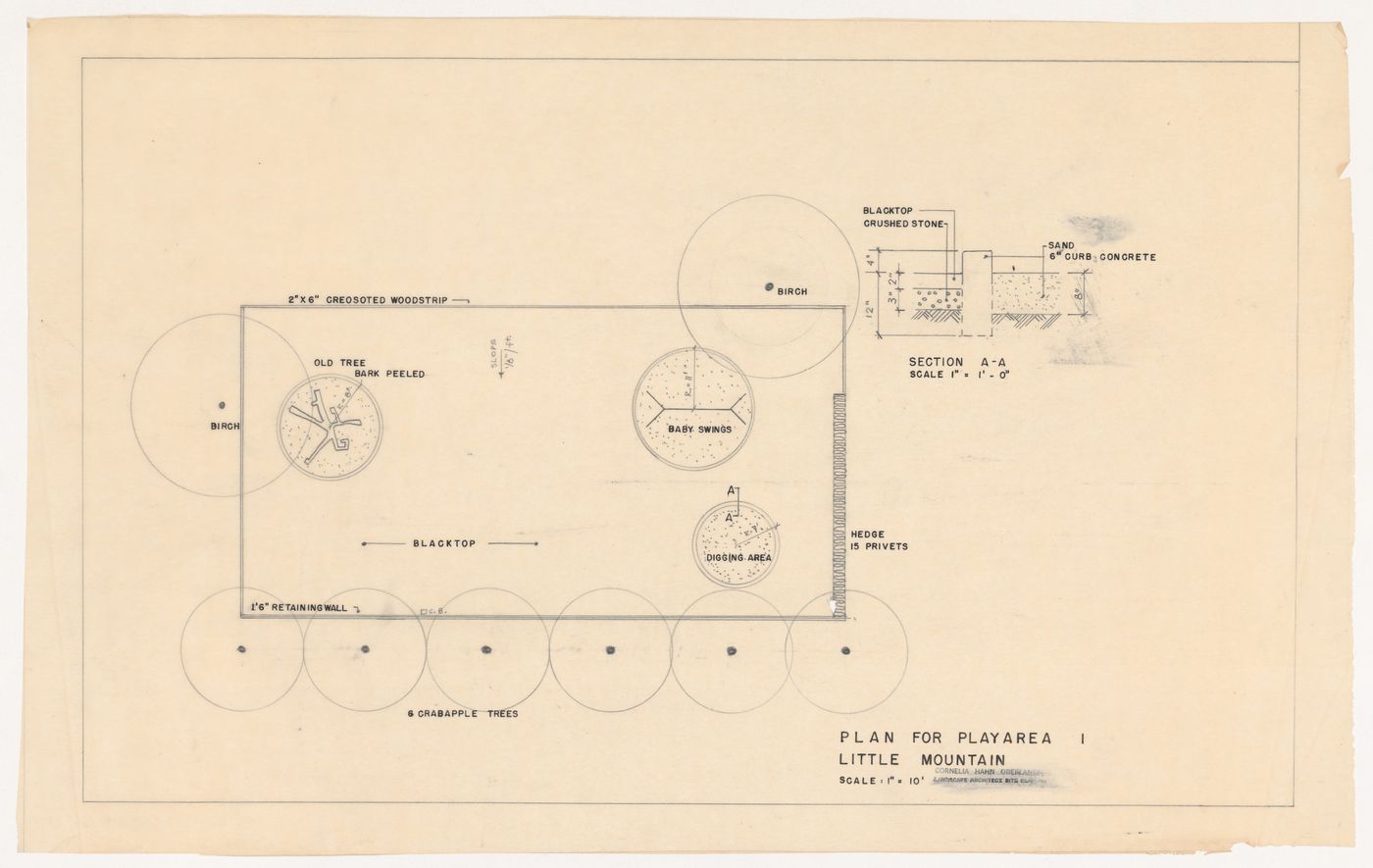 Plan for Little Mountain Play Area, Vancouver, British Columbia