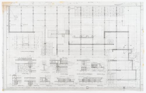 Plan, coupes et détails du toit pour Résidence Jean Simard, Laval-sur-le-Lac, Québec