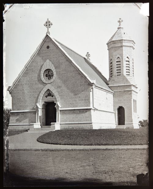 View of the Haight family mausoleum at 370 Main Street, Goshen, New York, United States