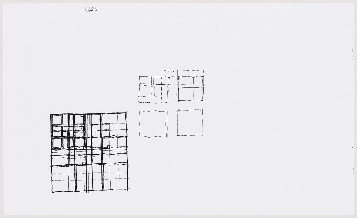 House VI, Cornwall, Connecticut: conceptual sketches