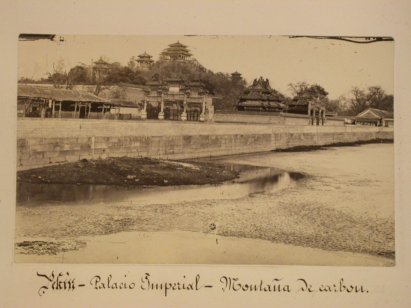 View of Coal Hill from Beihai Park, Peking (now Beijing), China