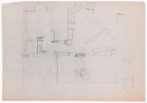 Plans and sketches for Casa De Paolini, Milan, Italy