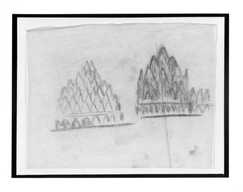 Two sketches, possibly for the Majolika Chapel Project, Dresden