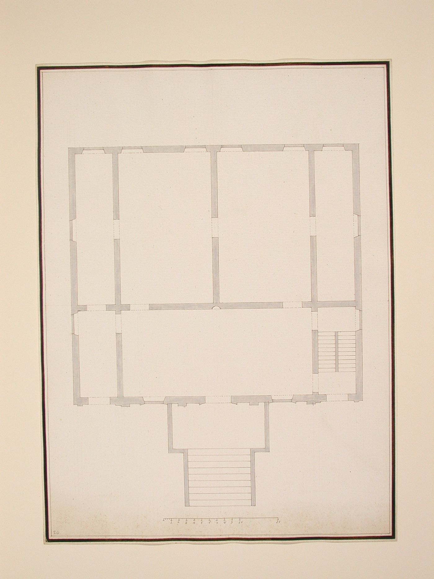 Ground plan of the first floor of a palazzo