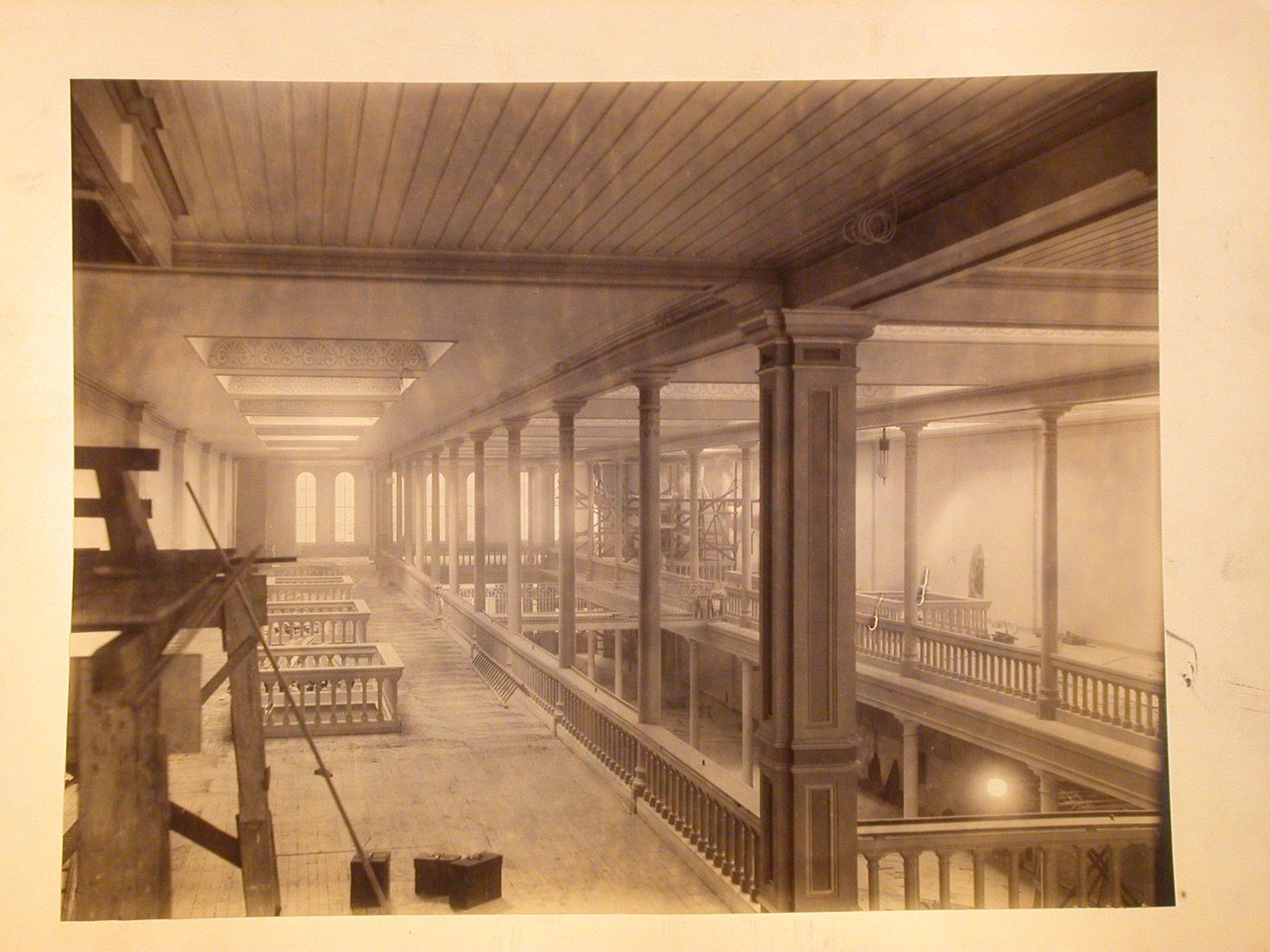 Interior construction, unknown building, Philadelphia, Pennsylvania