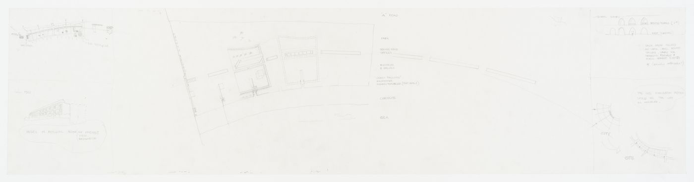 Government Centre, Dawhah, Qatar: site plans with sketches