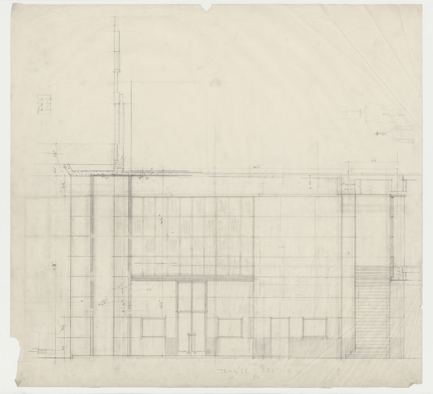 Coupe de la façade, Imprimerie Nationale du Canada, Hull, Québec, Canada