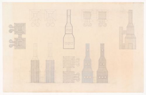 Plans and elevations for Santiago de Compostela Botanical Complex, Santiago de Compostela, Spain