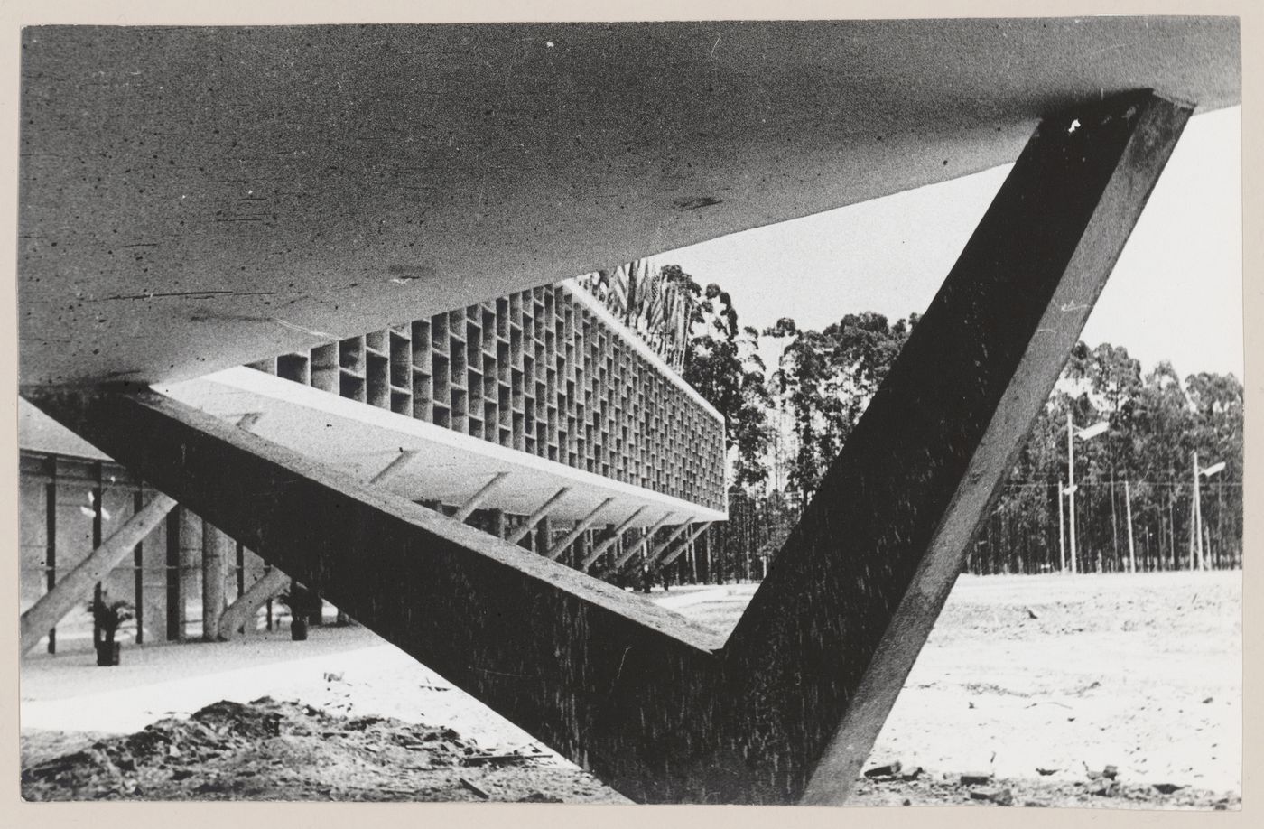 View of States Pavilion, under construction, São Paulo, Brazil
