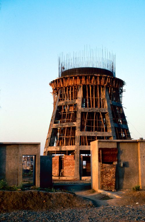 View of McGill's plot during construction at Aranya for the Aranya Housing Project, Indore, India