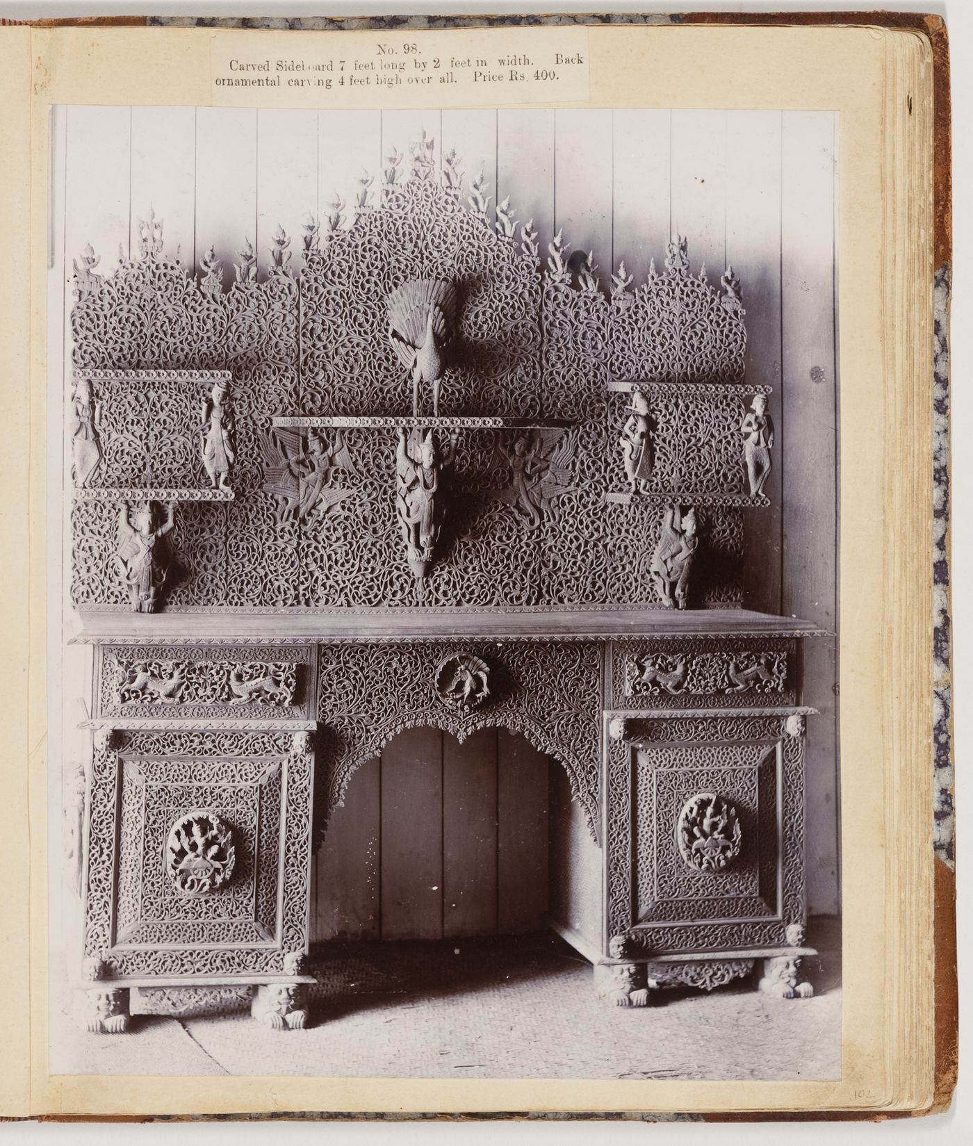 View of a sideboard, F. Beato Limited, C Road, Mandalay, Burma (now Myanmar)