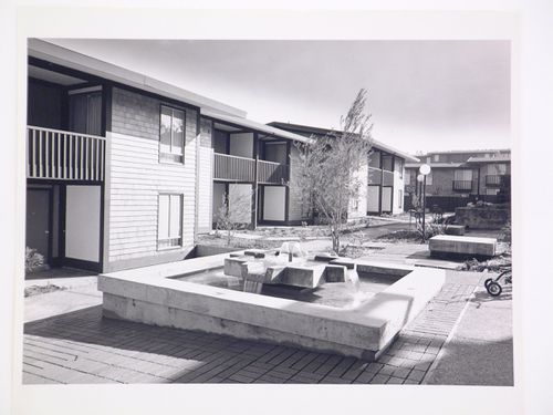 Partial view of the Meadows townhouses and walkways, San Rafael, California, United States