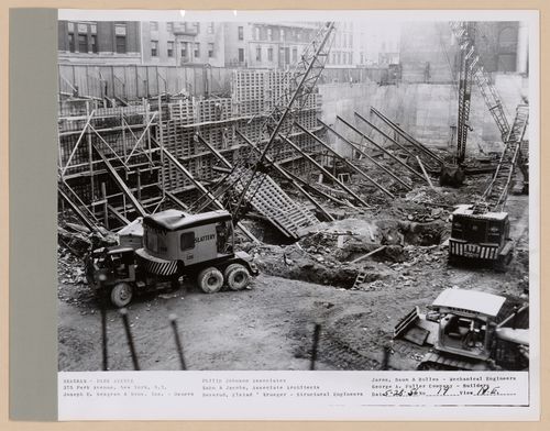 Seagram building under construction, 375 Park avenue, New York, N.Y., north-east view
