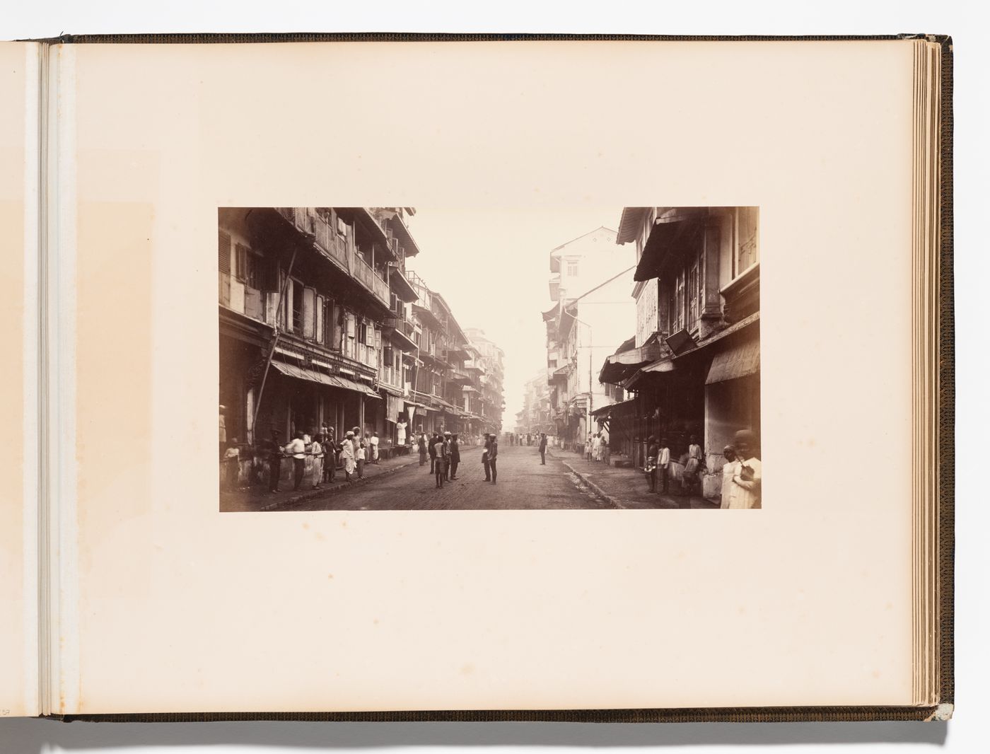View of Bohra Bazaar Street, Bombay (now Mumbai), India