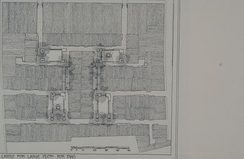 Site plan for the Aranya Housing Project, Indore, India