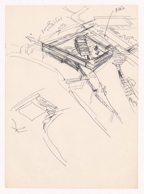 Sketch axonometric view for Madame Lotte Pohl, Santiago do Cacém, Portugal