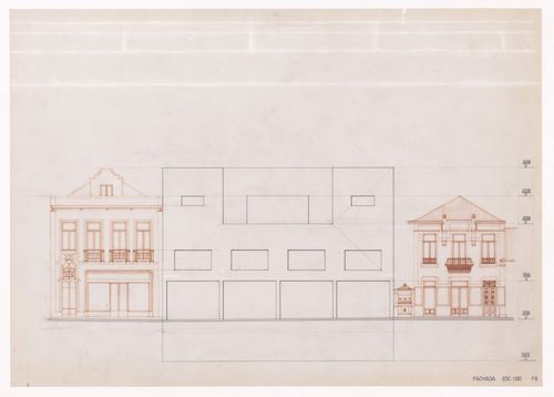 Façade elevation for Caixa Geral de Depósitos, Matosinhos, Portugal