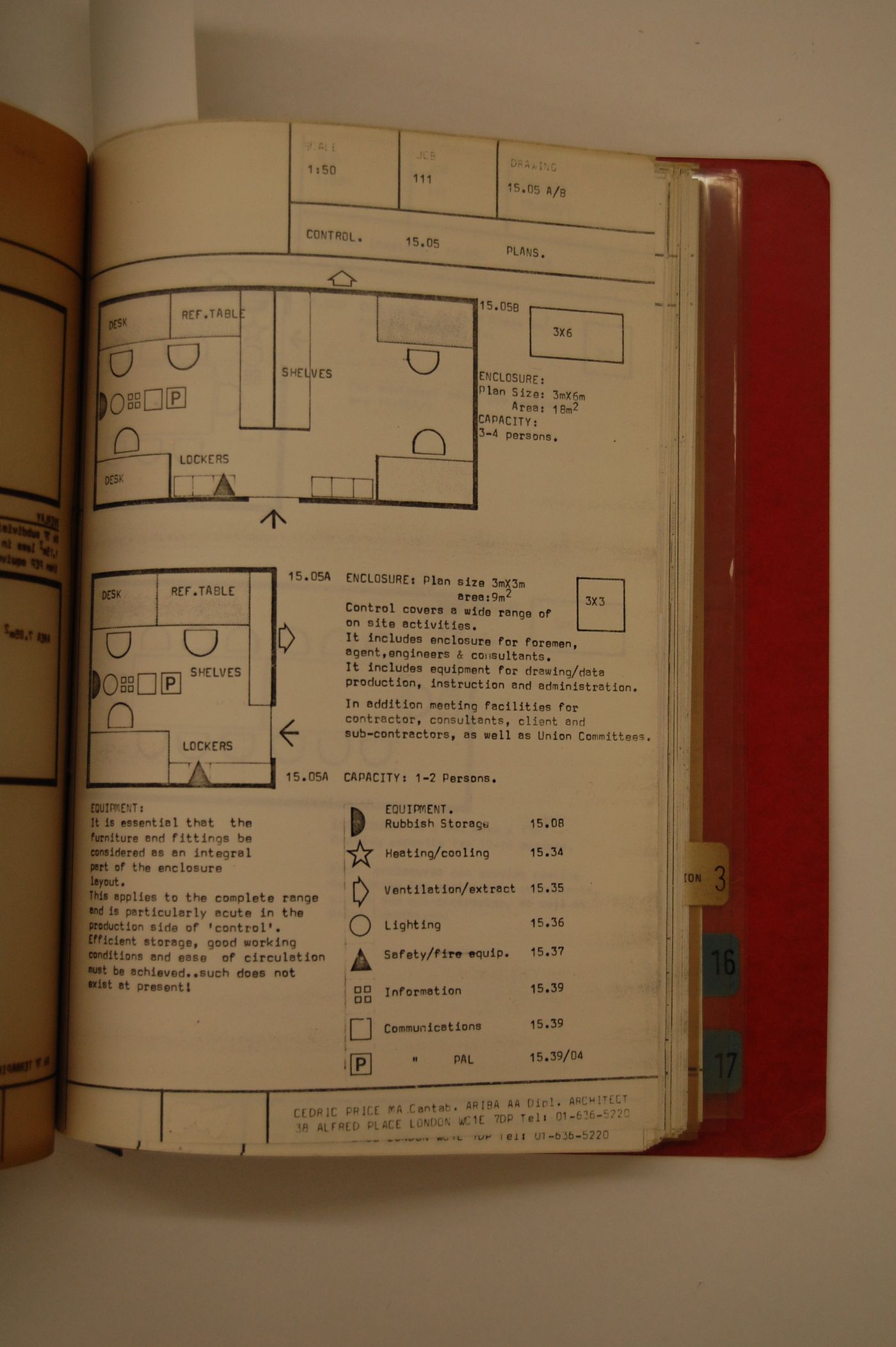 McAppy: plans for control rooms (from McAppy report. Office copy. Volume 1)