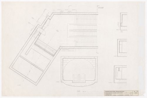 Plan and sections for Estação de Metropolitano Baixa Chiado, Lisbon, Portugal