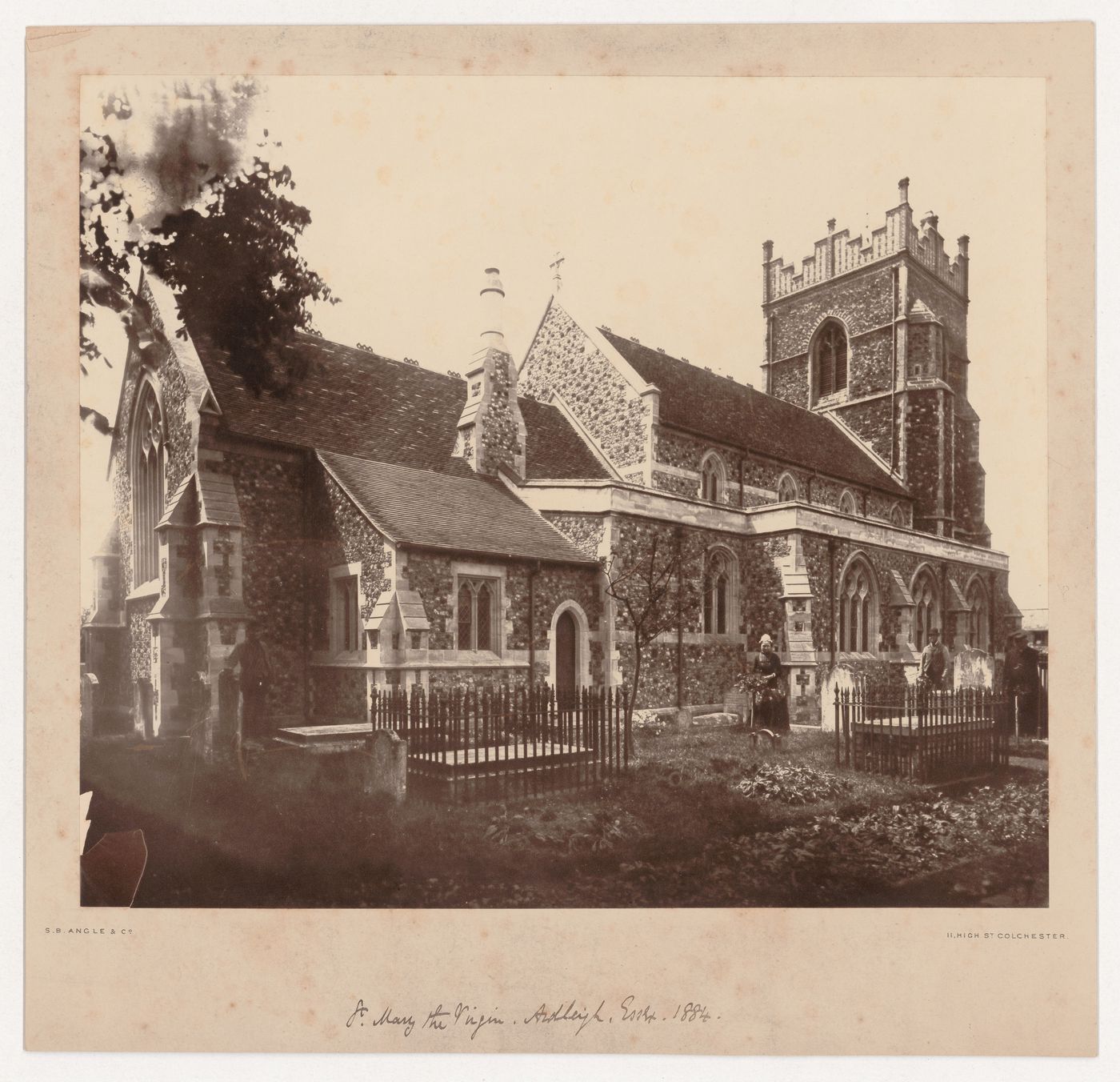 Back and side view of the Church of St. Mary the Virgin, Ardleigh, Essex, England