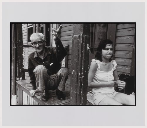 Portrait of George Stauffer with niece Tammy Pfeifer, Middletown, Pennsylvania