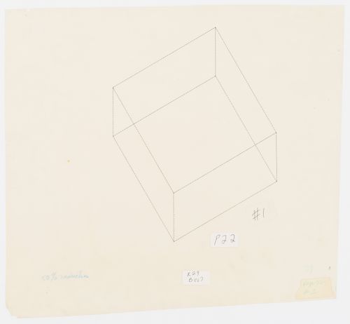 Axonometric for House I (Barenholtz Pavilion), Princeton, New Jersey, United States