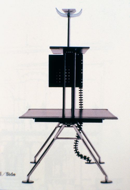 Slide of a drawing for Furniture prototype, by Norman Foster and Partners