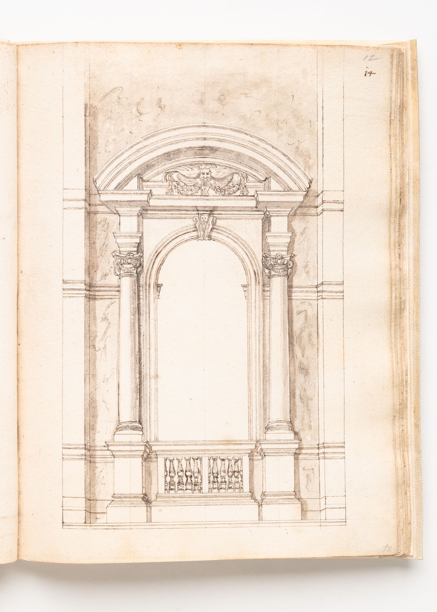 Elevation of window at the south tribune of Basilica di San Pietro in Vaticano