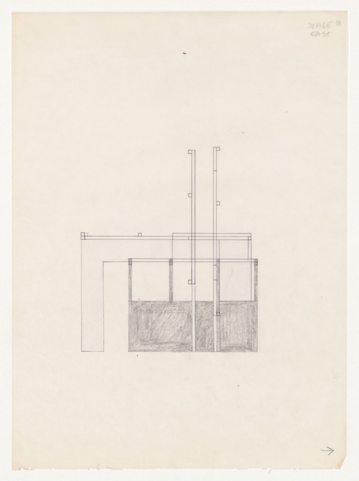 Sketch elevation for House VI, Cornwall, Connecticut