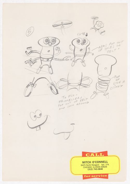 Character sketches by Mitch O'Connell for Spillville