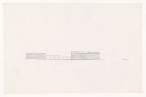 Sketch for principal elevation for the Field House, Gymnasium and Natatorium complex