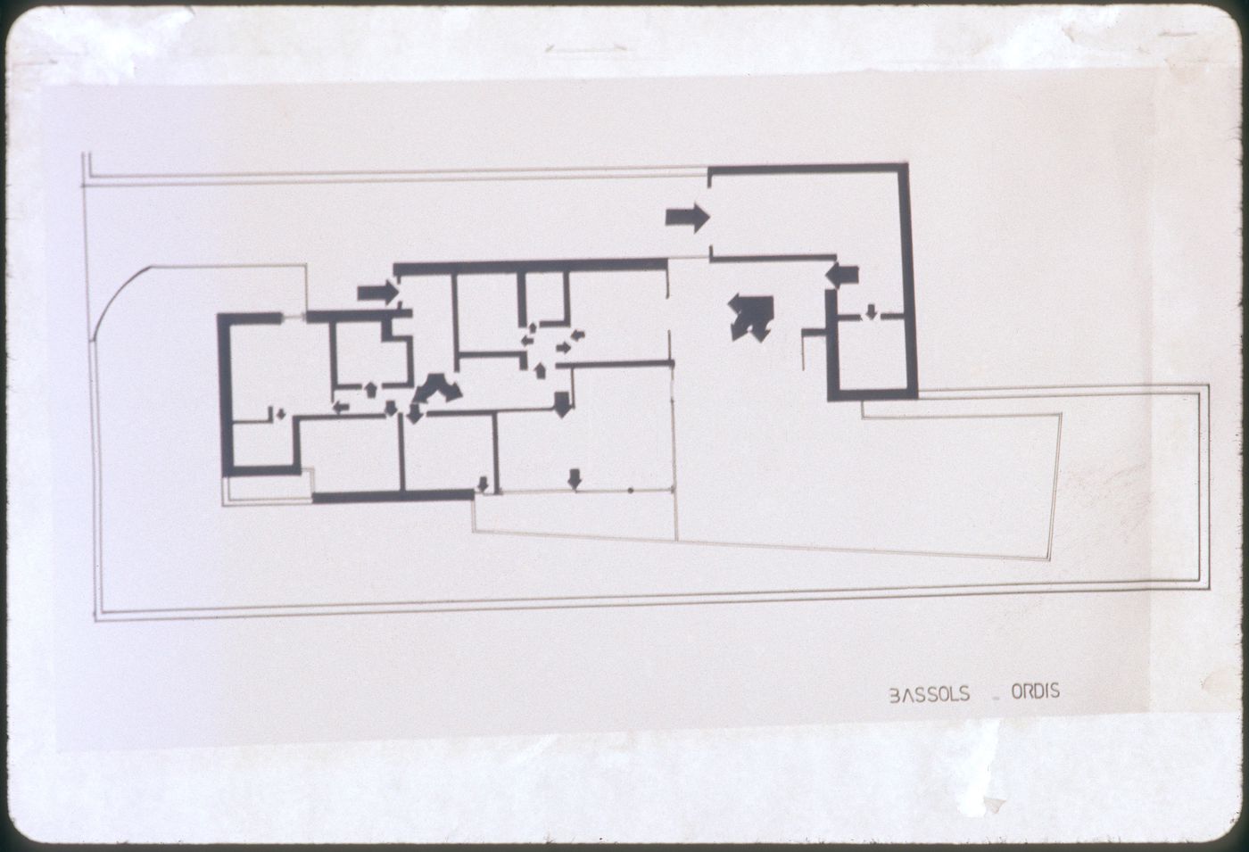 Slide of plan for Casa Manuel Magalhães, Porto