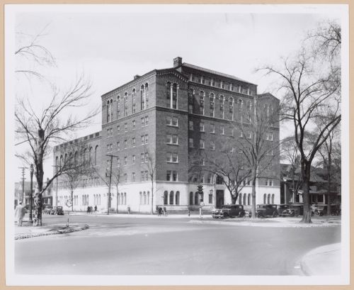 View of the principal and lateral façades of the North Branch of the YMCA (now demolished), Grand Boulevard and Dexter Streets, Detroit, Michigan