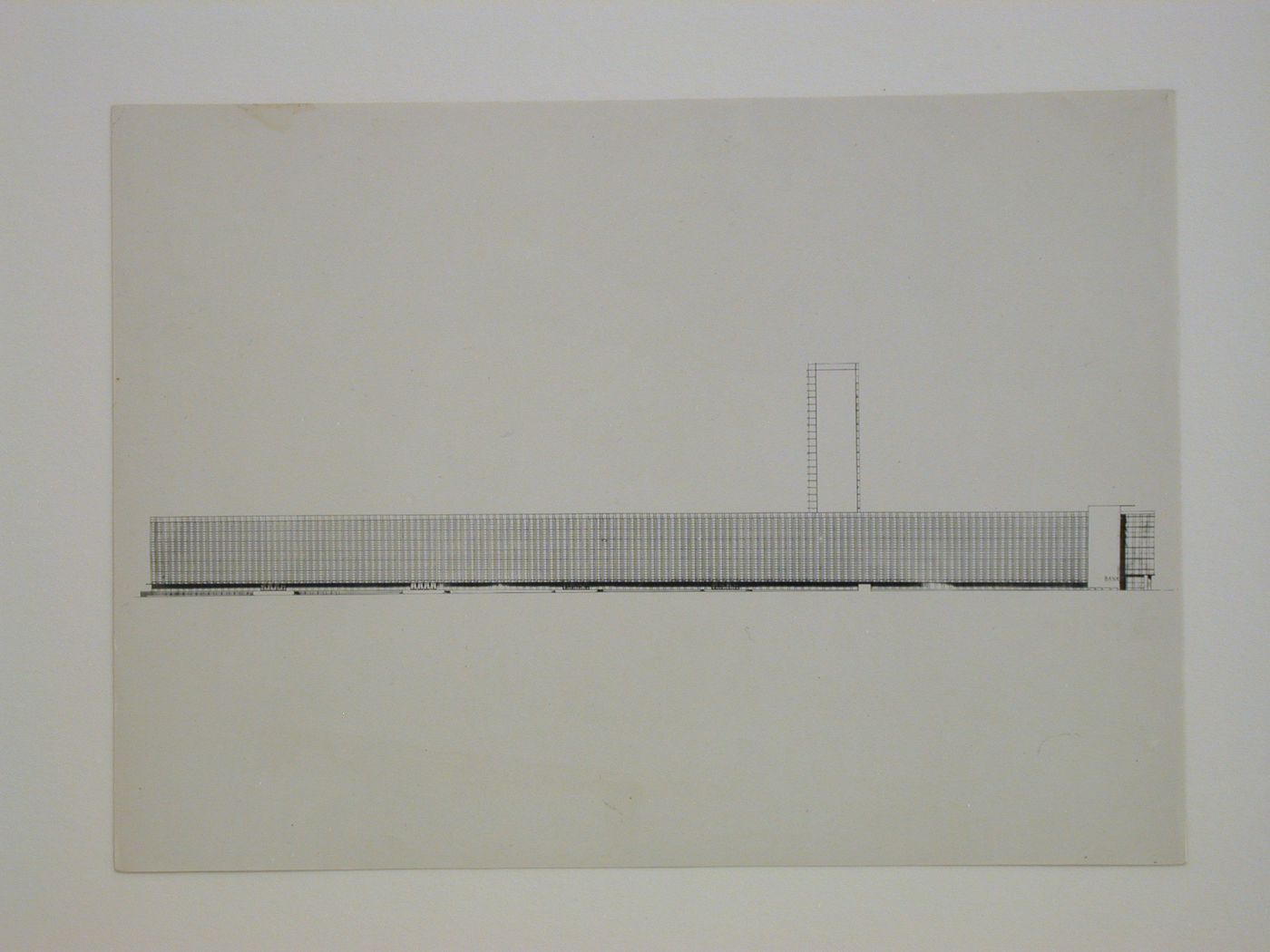 Photograph of an elevation for the Building of Industry, Sverdlovsk, Soviet Union (now Ekaterinburg, Russia)