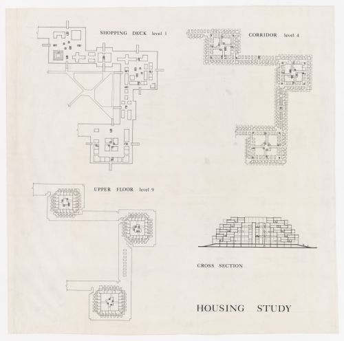 Plans and section for Tel Aviv competition