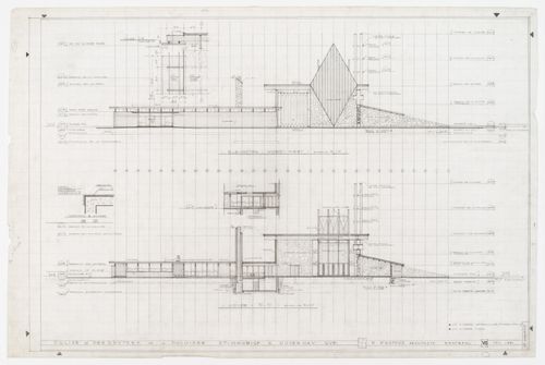 Église et presbytère pour la paroisse Saint-Maurice, Duvernay, Québec: élévation et coupe